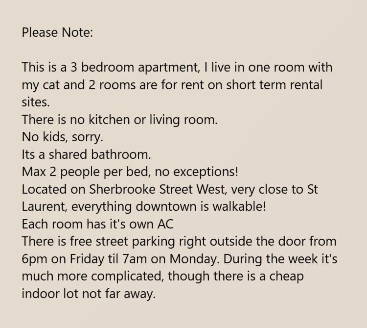 Room With King Bed In Shared 3 Bedroom Downtown Montreal Bagian luar foto